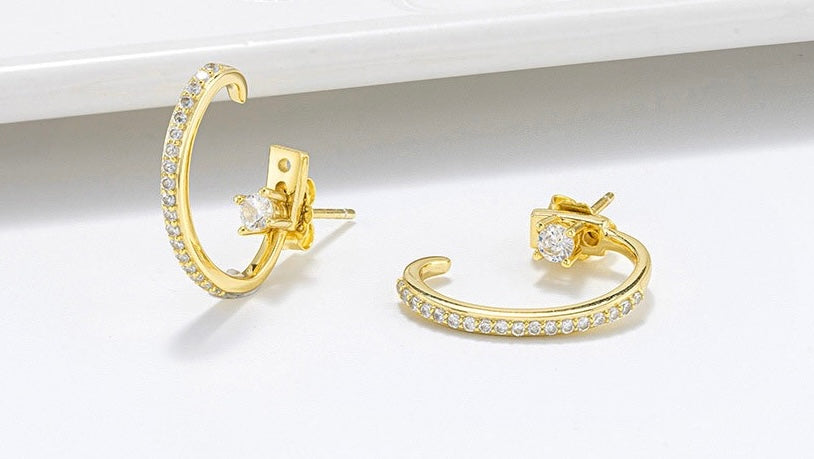 Golden Radiance Hoops