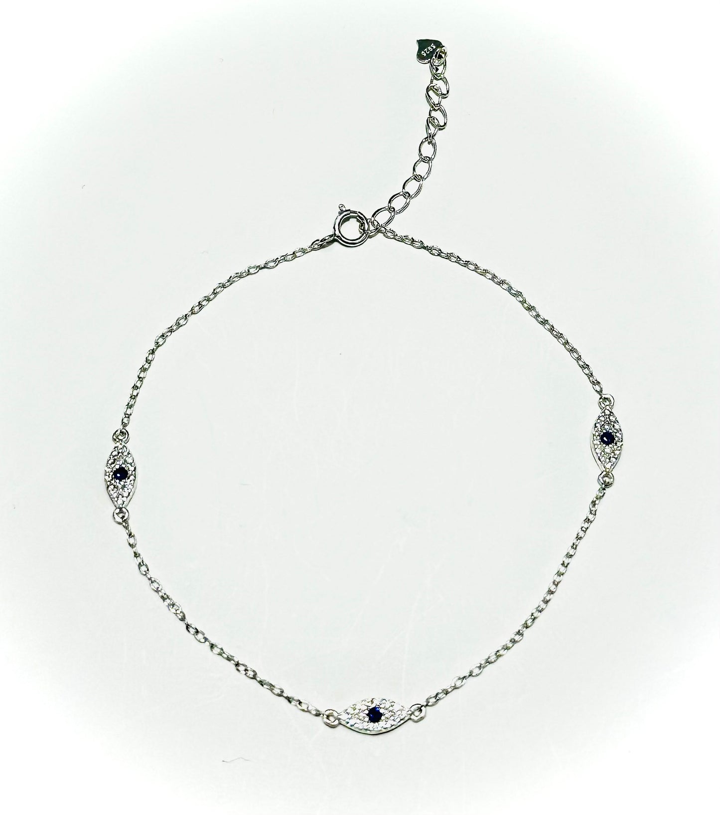 Sterling Silver Evil Eye Bracelet