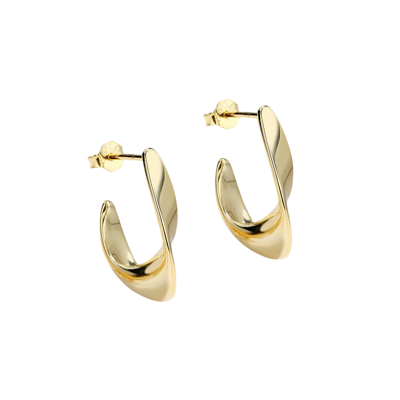 Golden Geometric Glow earring