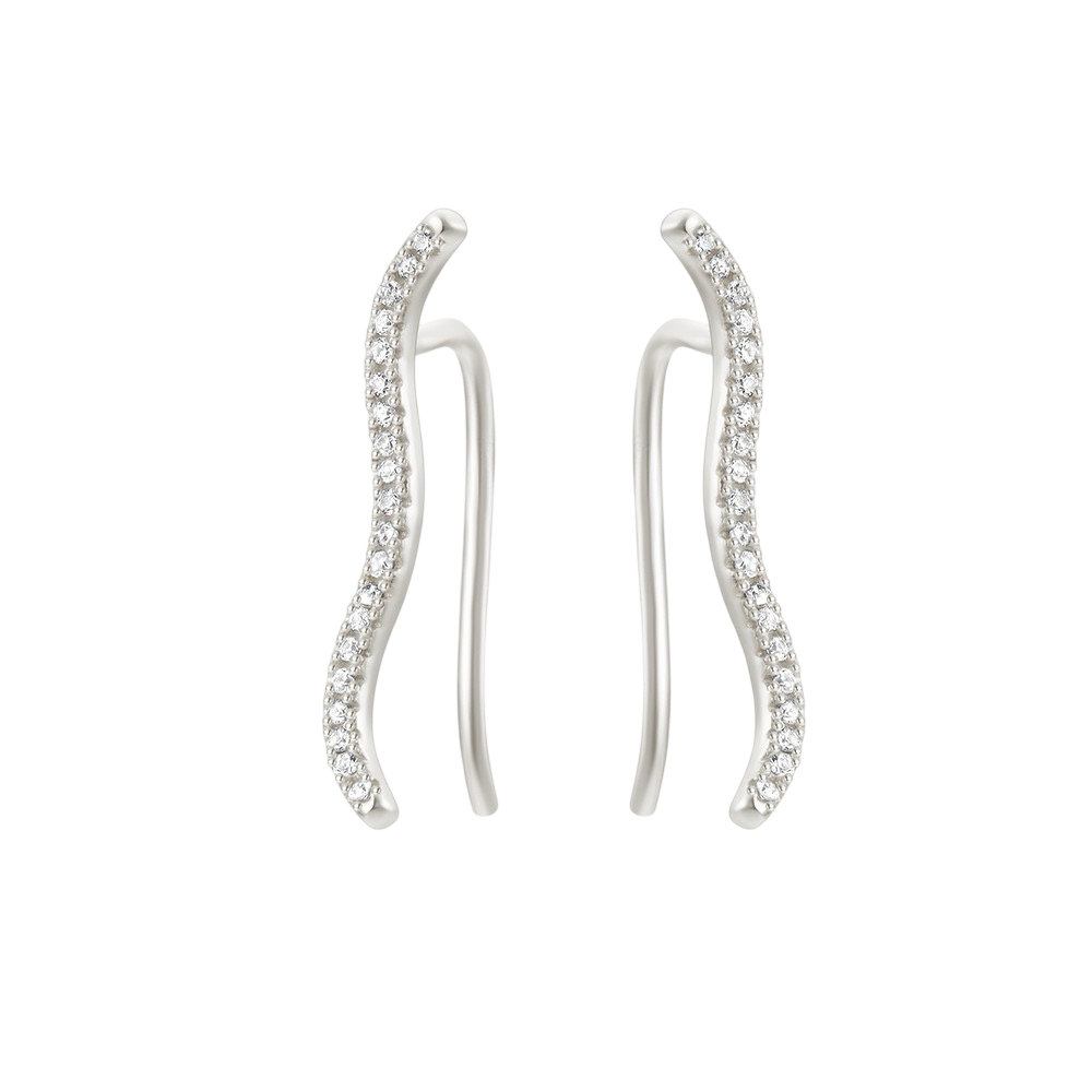Silver Star Tassel Earrings