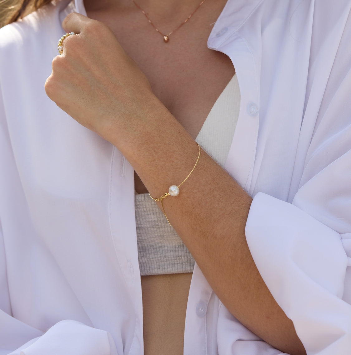 Elysian Pearl Embrace Bracelet