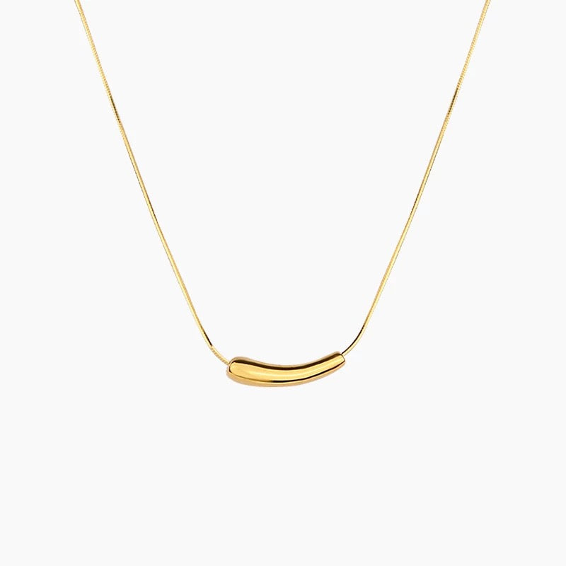 Luna Curve Gold-Plated Necklace