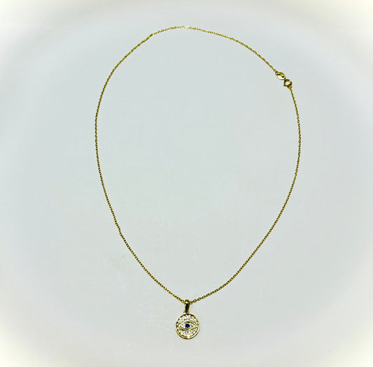 Golden Guardian Eye Necklace