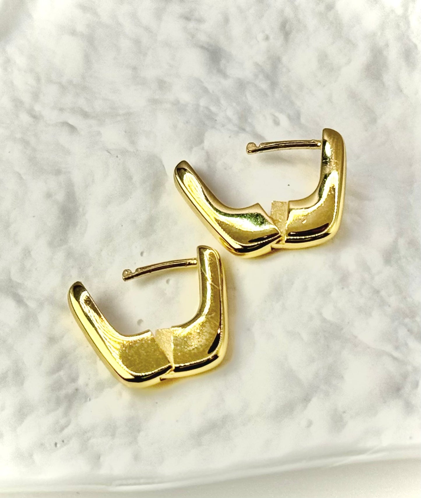 Golden Glow Huggie Hoops