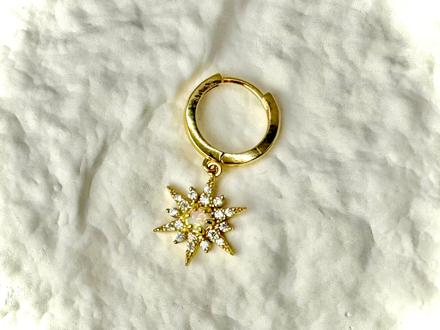 Solar Radiance Hoop Earring