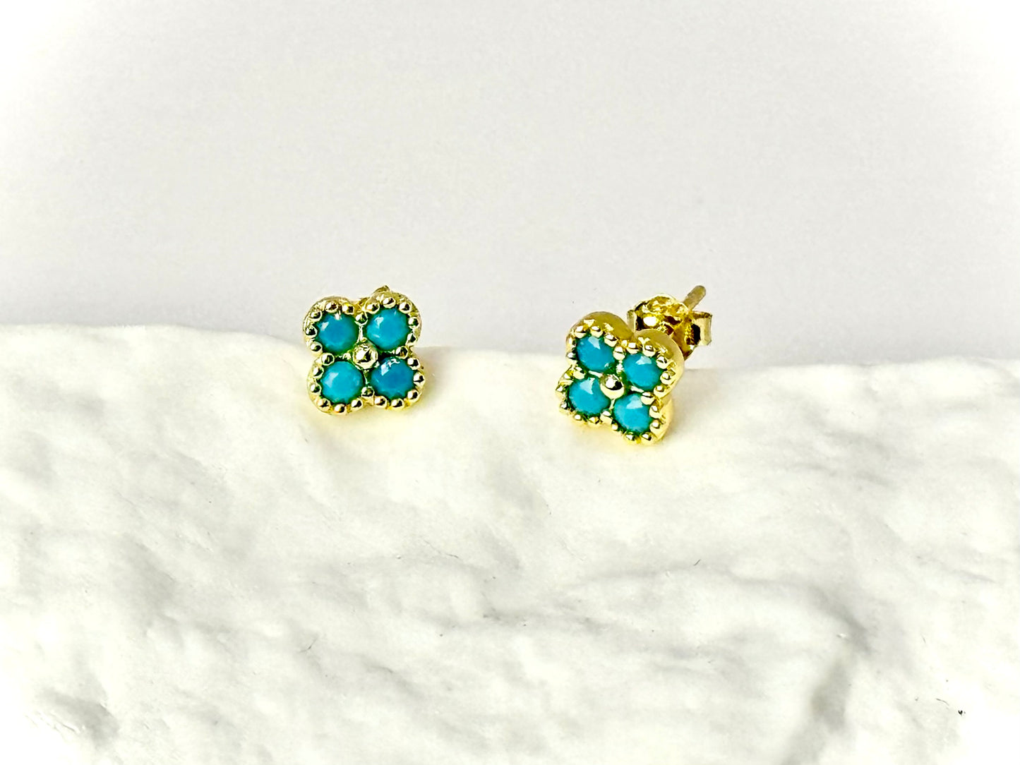 Turquoise Petal Charms
