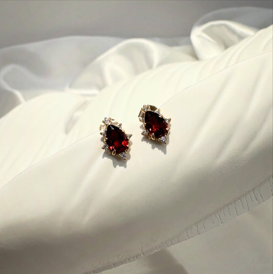 Garnet Red earrings