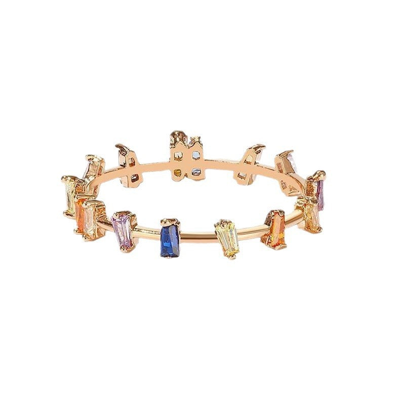 Rainbow Zircon Ring