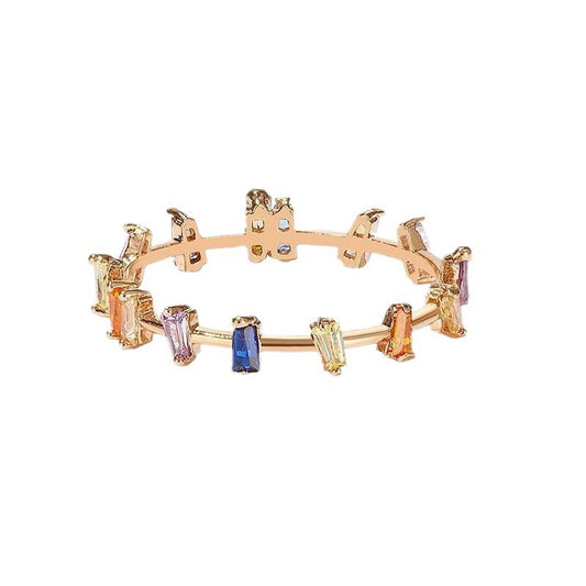 Rainbow Zircon Ring