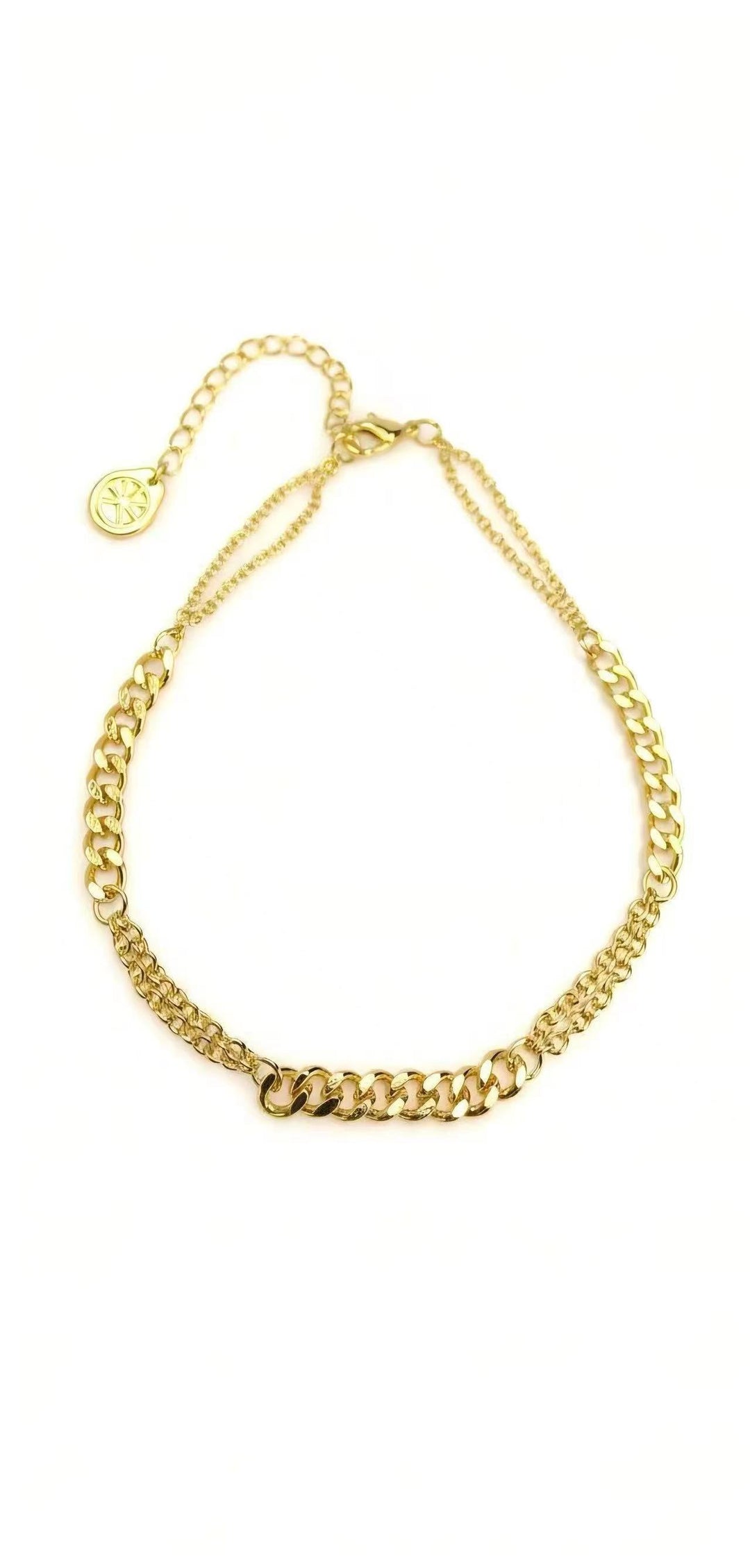 18K gold-plated dual chain Linked by Destiny bracelet - GL.rareness