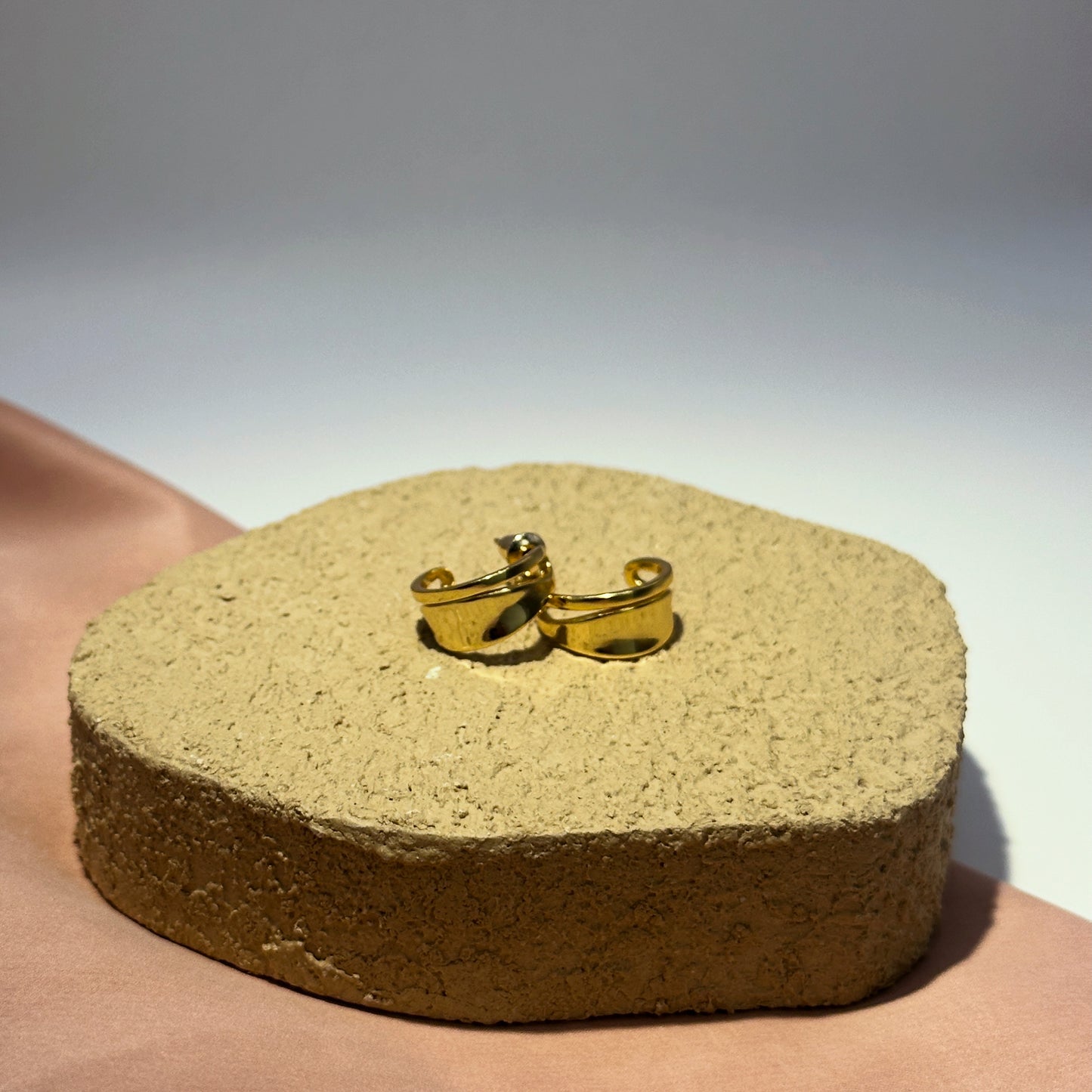 Golden Crescent Vintage Earrings