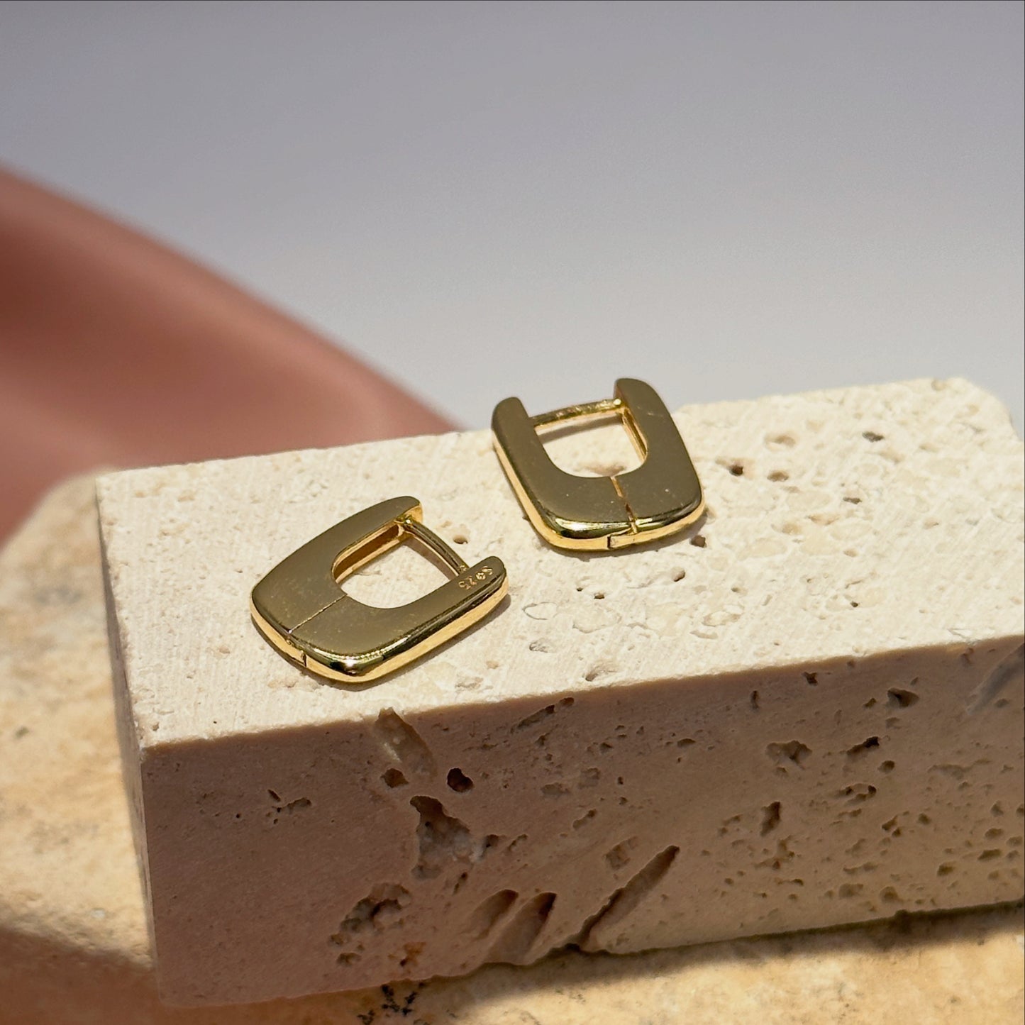 Golden Glow Huggie Hoops