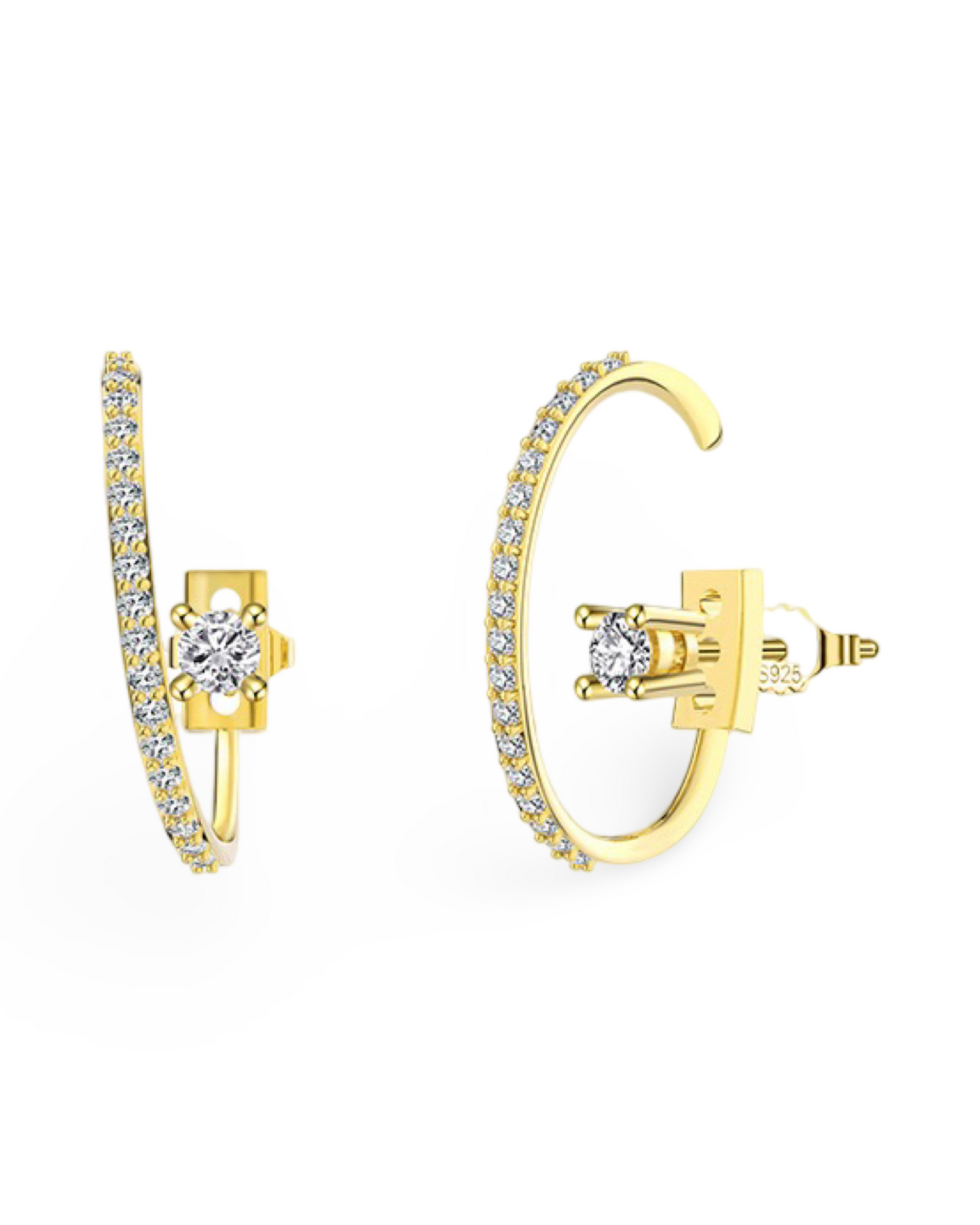 Golden Radiance Hoops