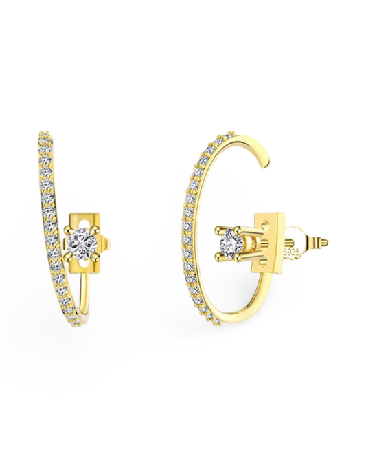Golden Radiance Hoops
