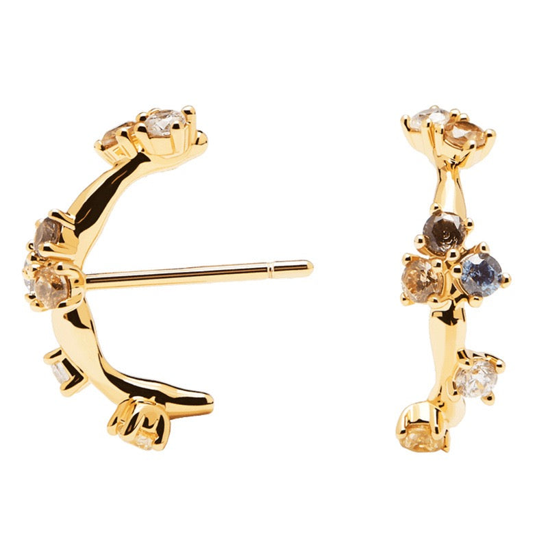 Aurora Gem Cuff Earrings