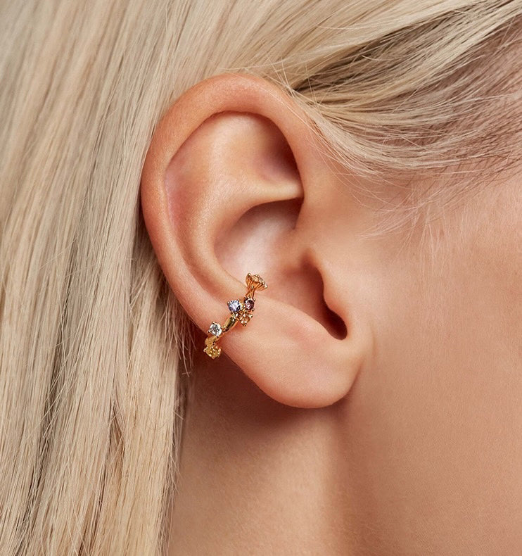 Aurora Gem Cuff Earrings