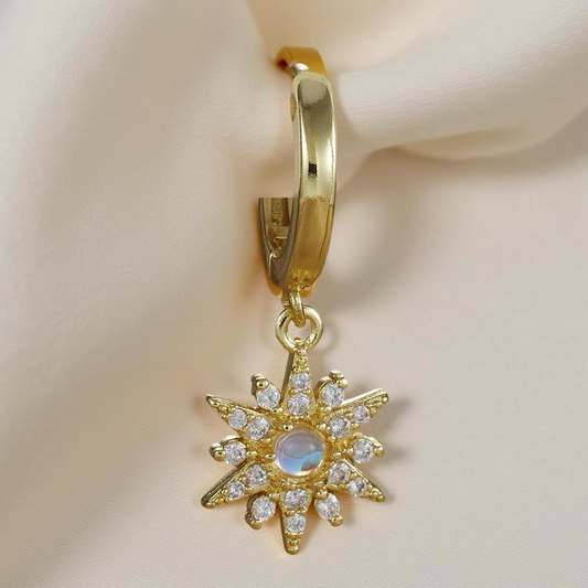 Solar Radiance Hoop Earring