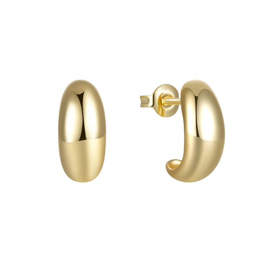 Golden Crescent Earrings