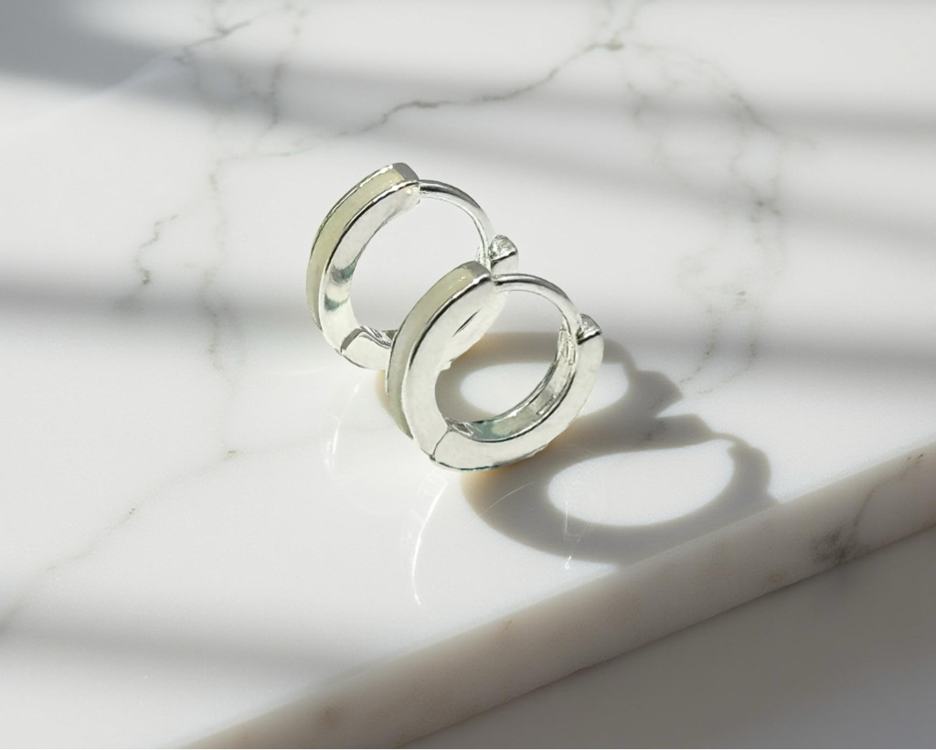 Silver Harmony Hoops
