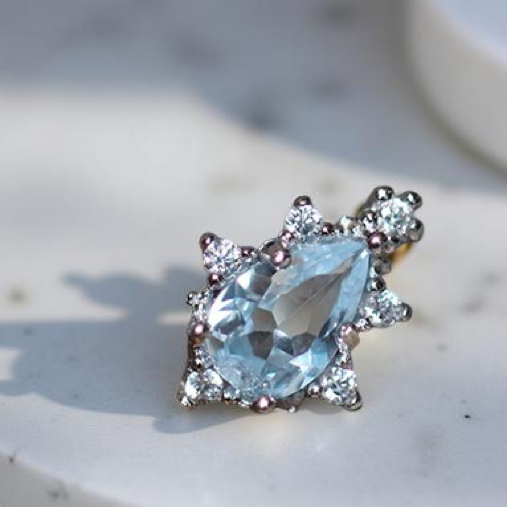 Sky Blue Topaz earrings