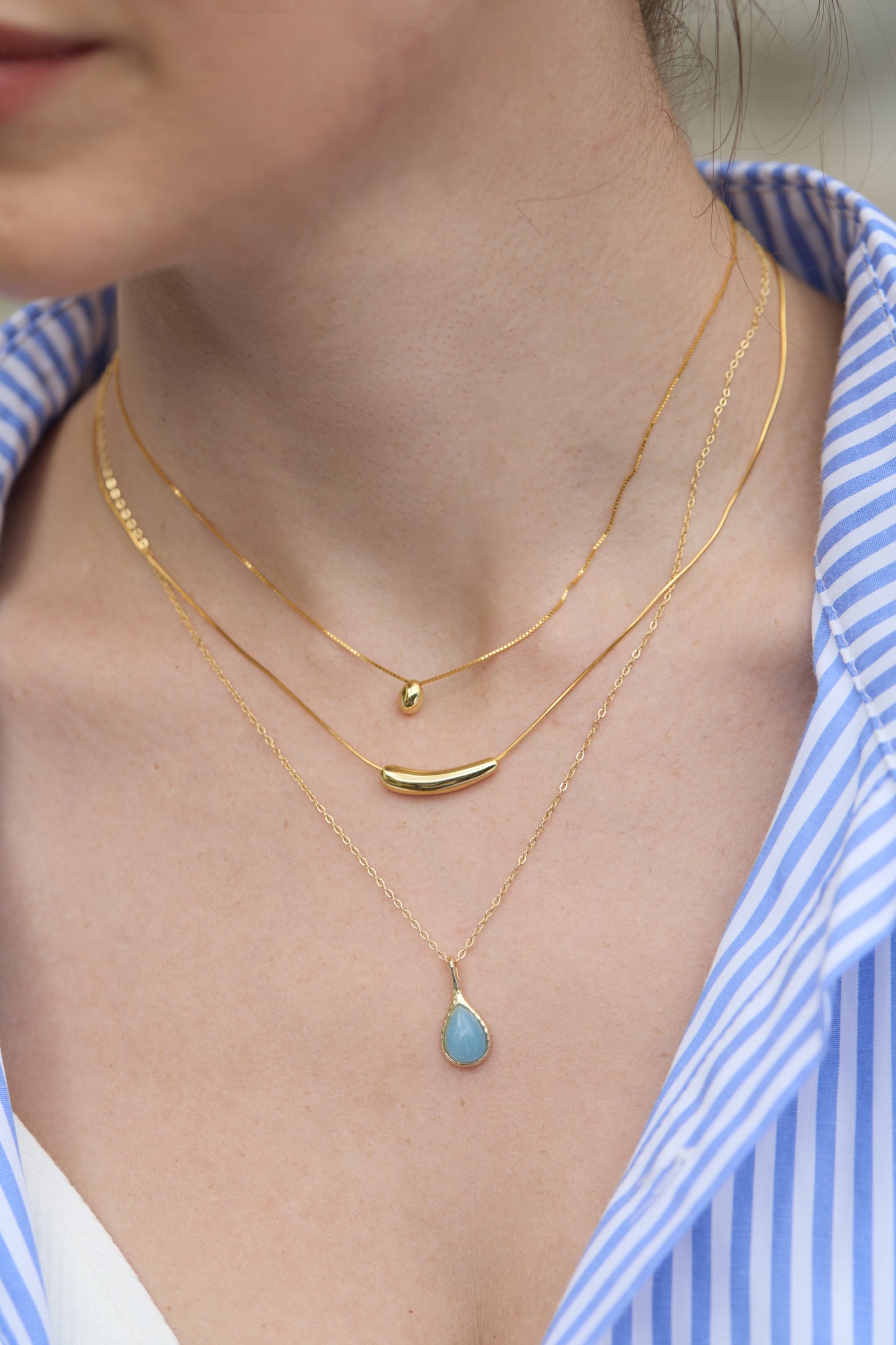 Dewdrop Gold-Plated Necklace
