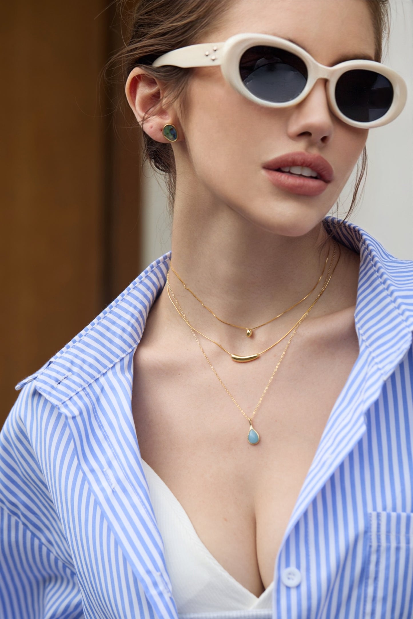Dewdrop Gold-Plated Necklace