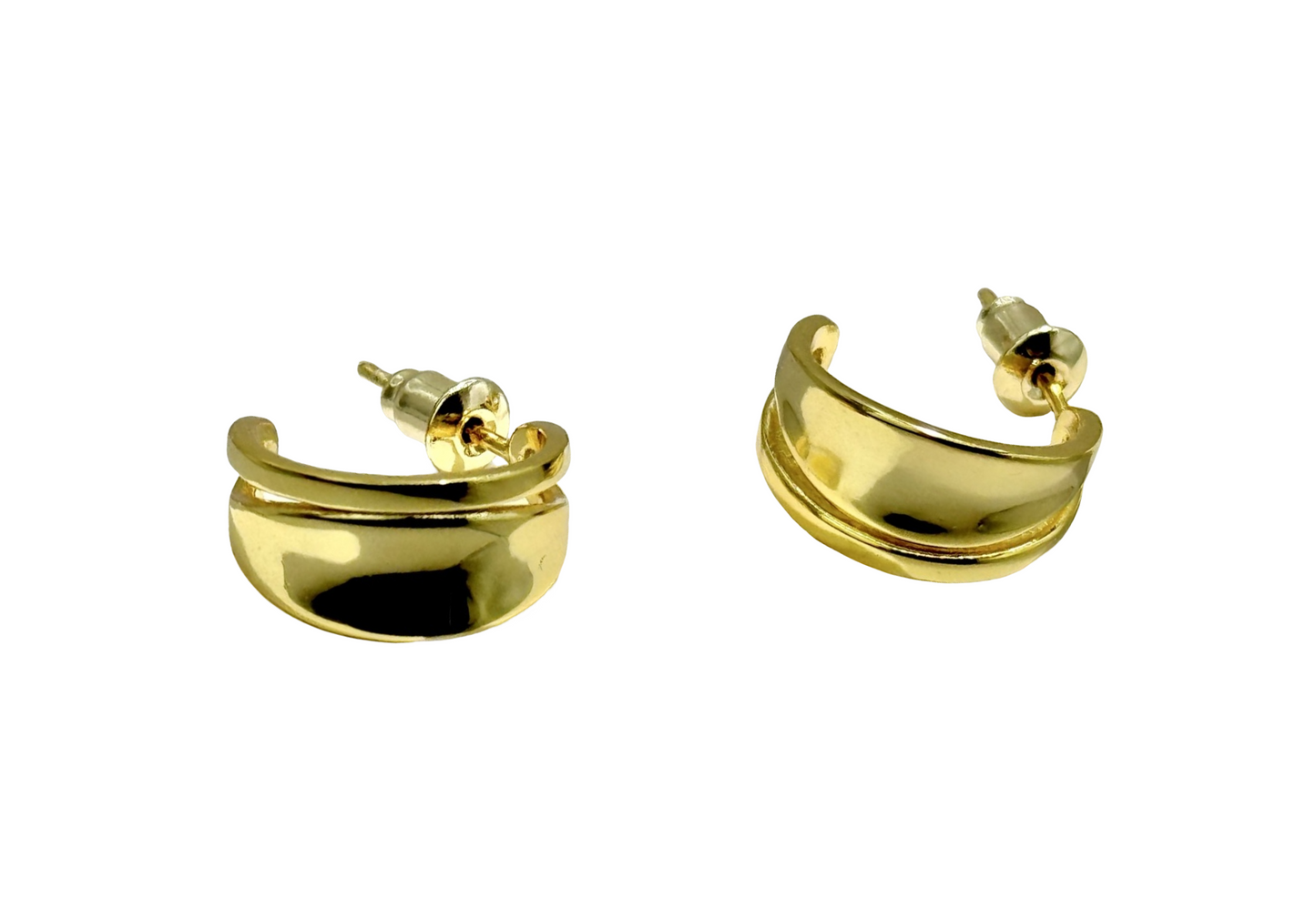 Golden Crescent Vintage Earrings
