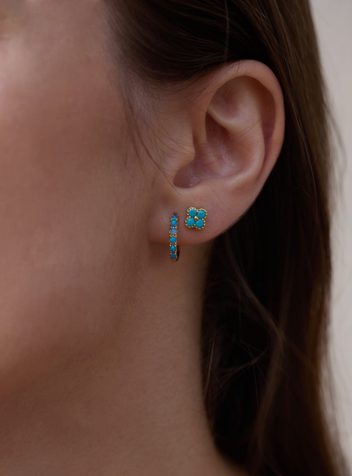 Turquoise Petal Charms