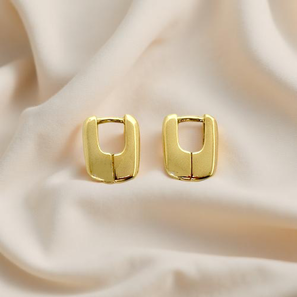 Golden Glow Huggie Hoops