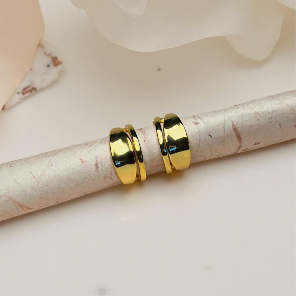 Golden Crescent Vintage Earrings