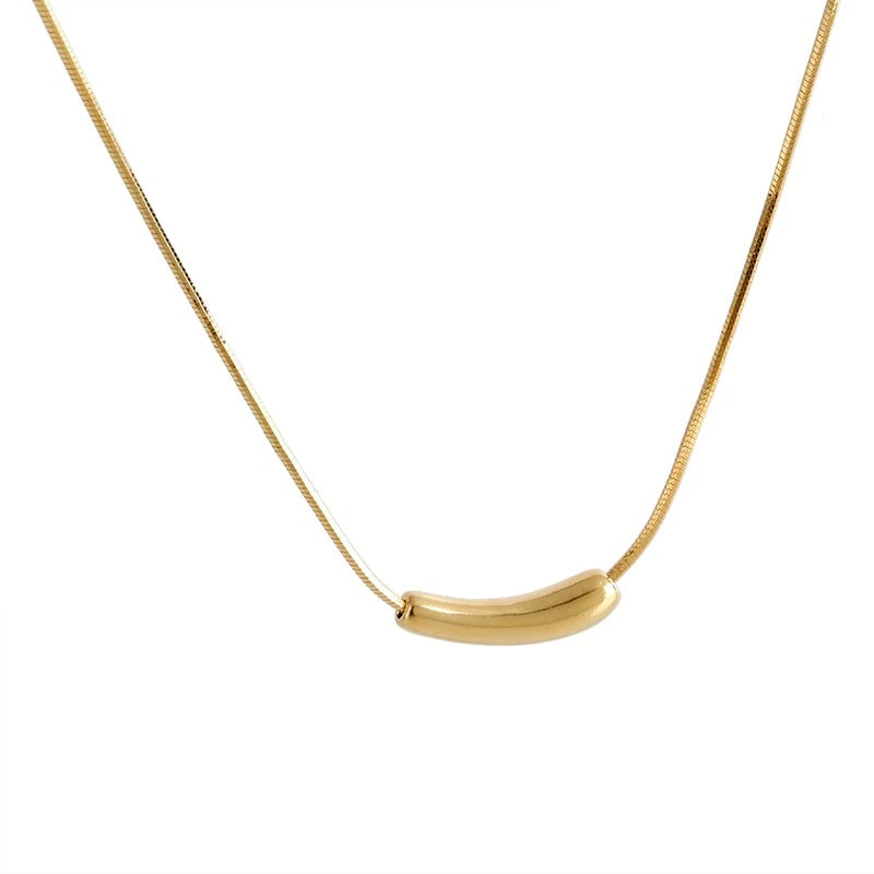 Luna Curve Gold-Plated Necklace