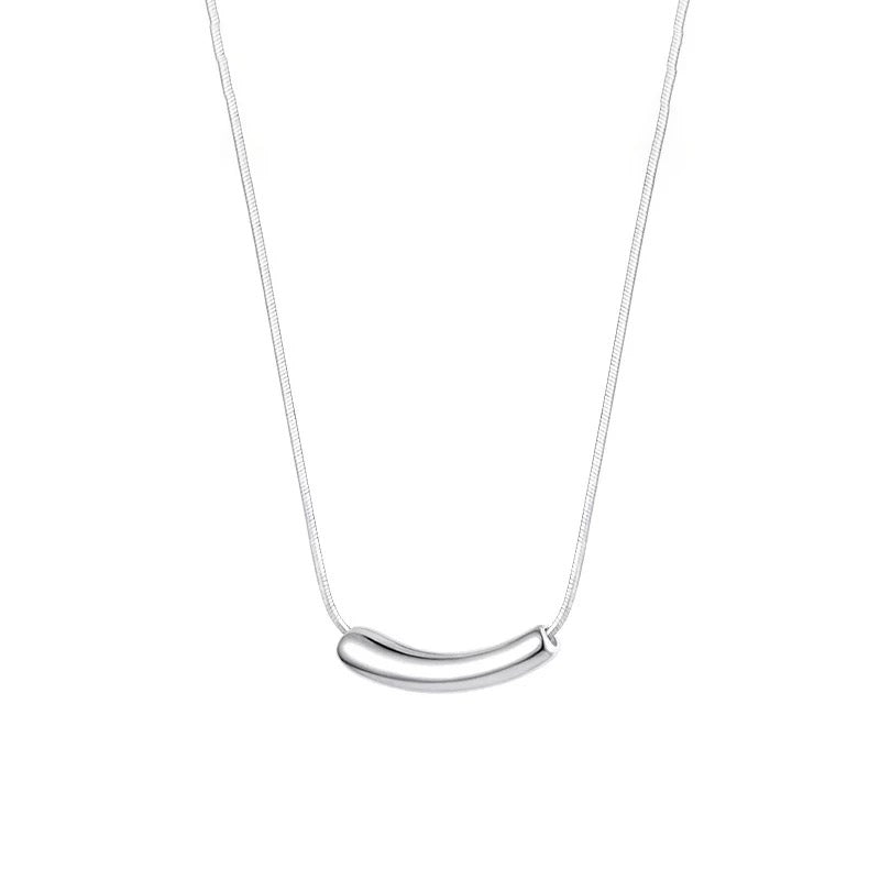 Luna Curve Sterling Silver Necklace
