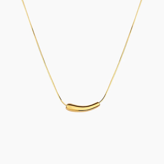 Luna Curve Gold-Plated Necklace
