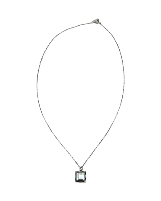 Vintage Square Charm Necklace