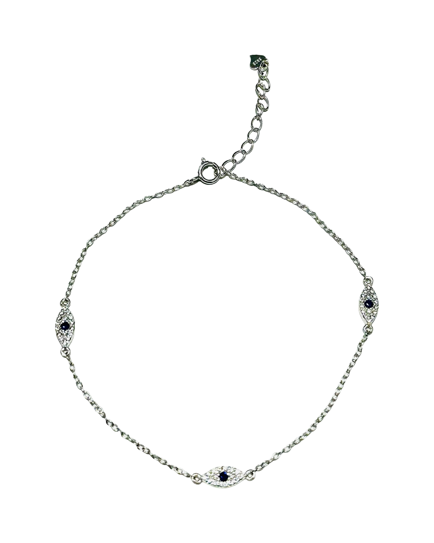 Sterling Silver Evil Eye Bracelet