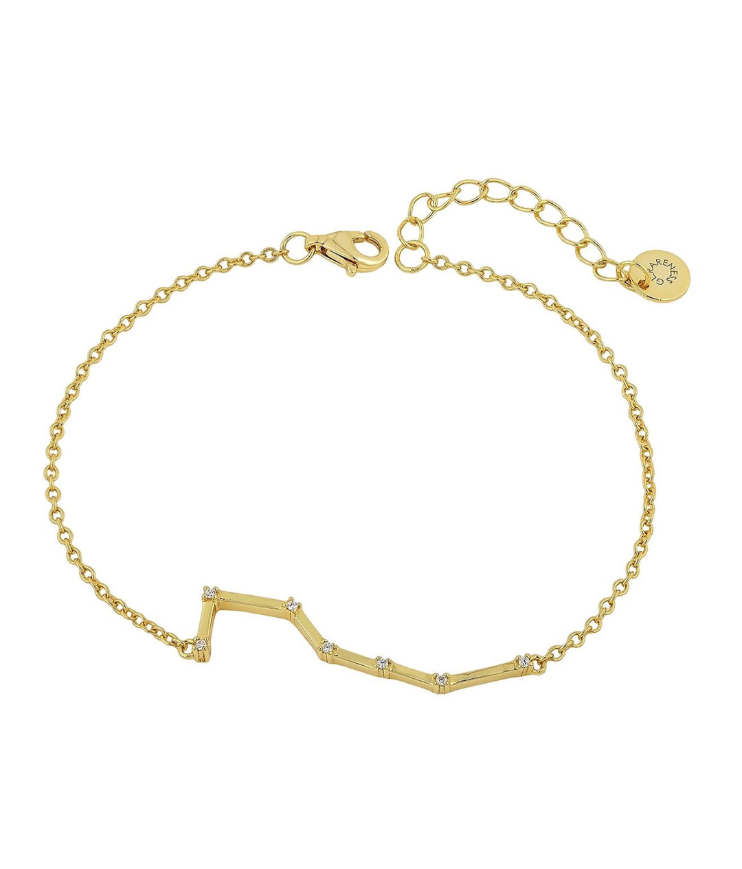 14K gold-plated Big Dipper constellation bracelet with cubic zirconia stars - GL.rareness
