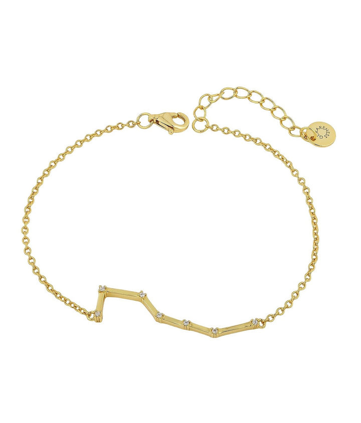 14K gold-plated Big Dipper constellation bracelet with cubic zirconia stars - GL.rareness
