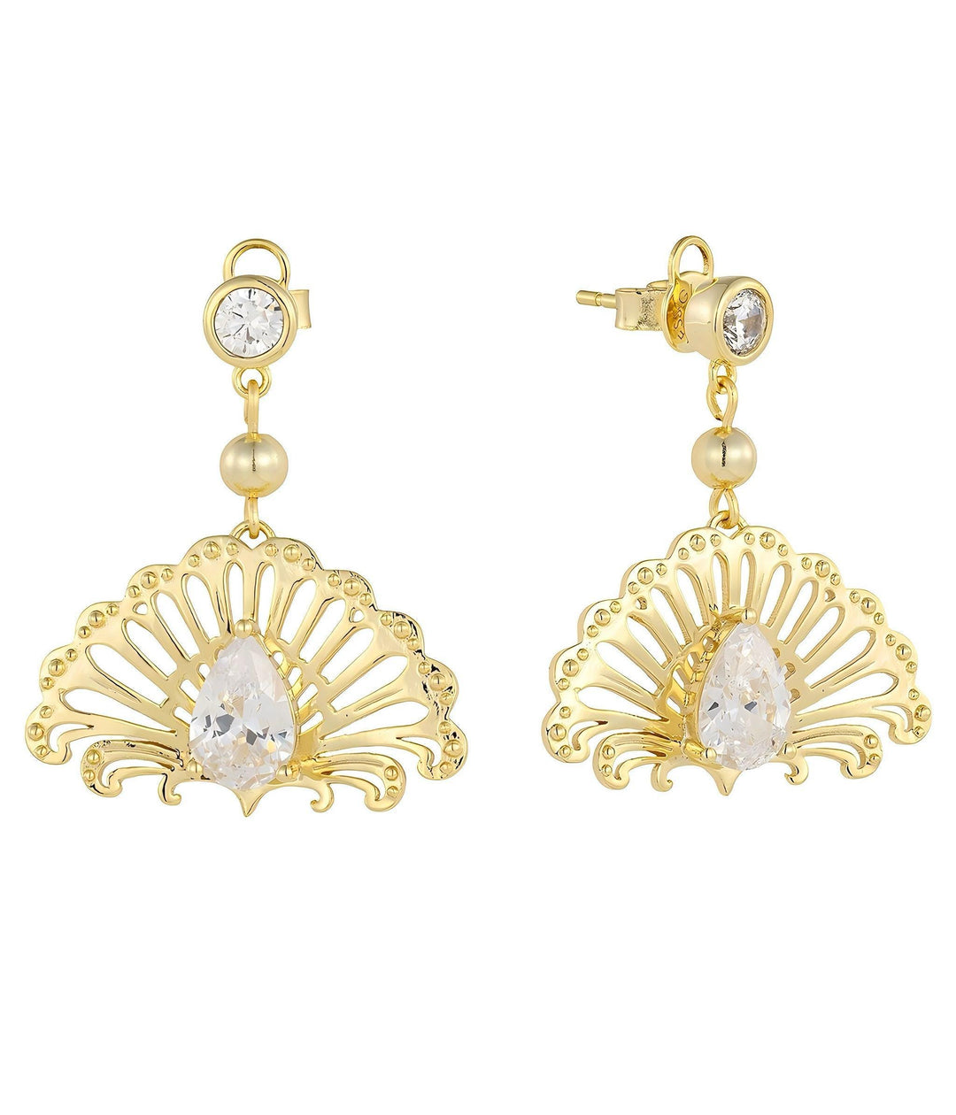 Center Stage Spark earrings worn on model - GL.rareness