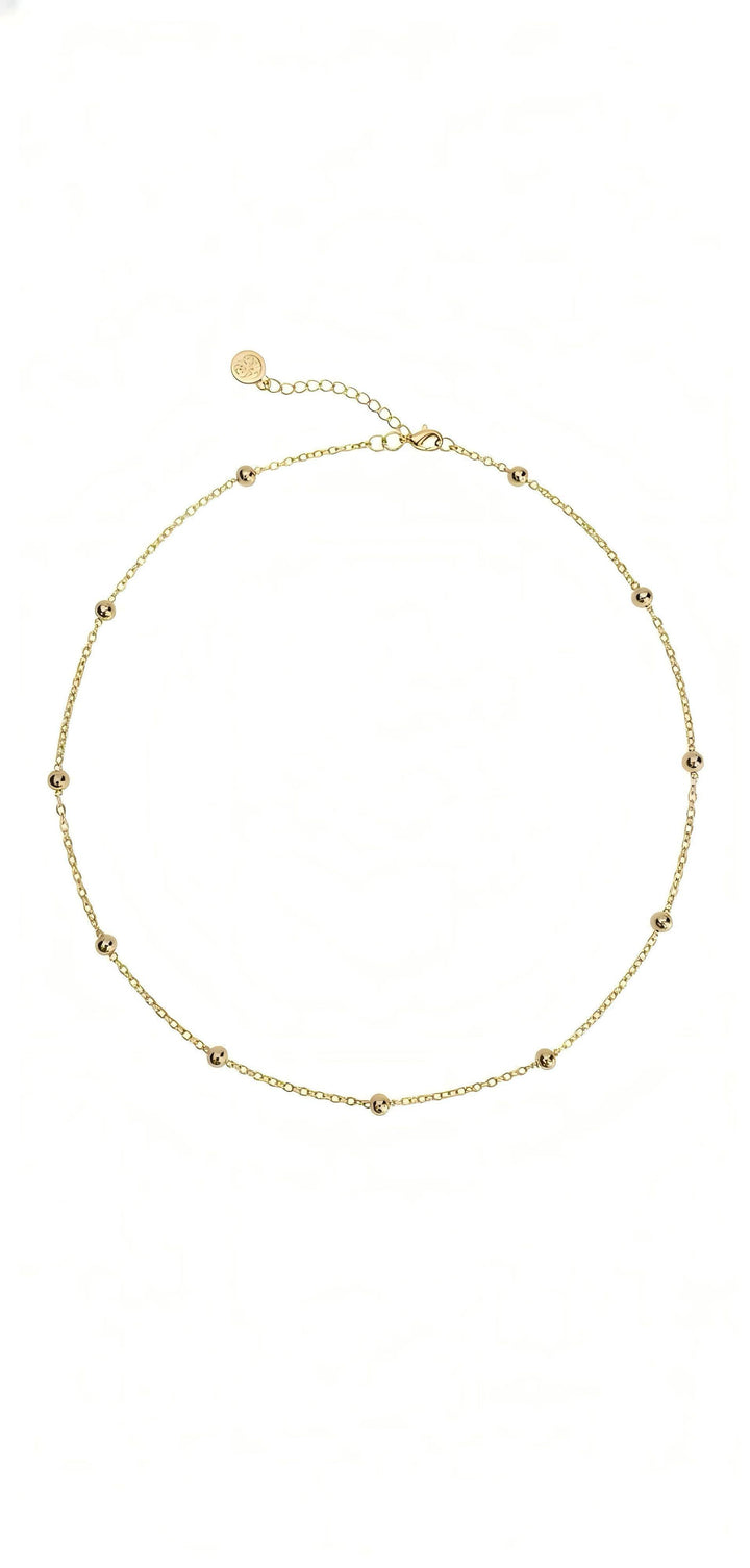 Necklace with gold beads close-up detail - GL.rareness