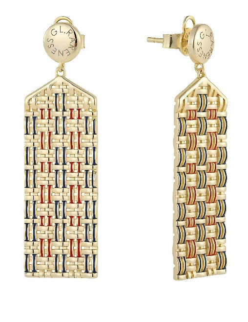French Rattan earrings size and detail reference - GL.rareness
