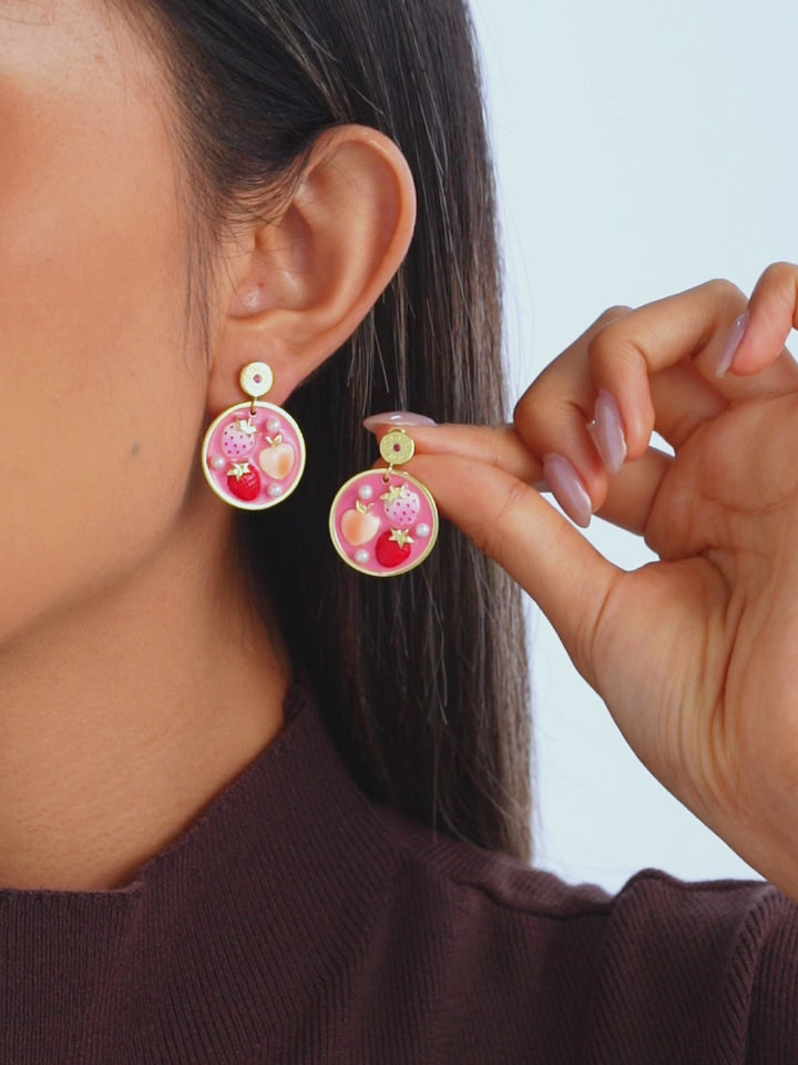 Berry Peach Tart Earring